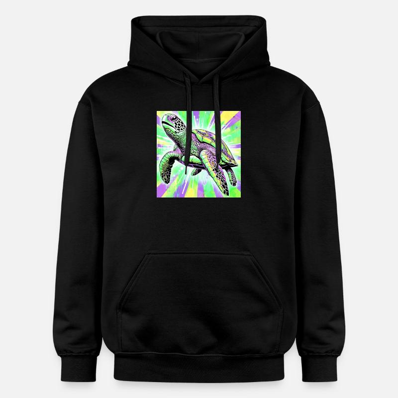 tortue - Sweat à capuche Softstyle® Gildan Unisexe - noir
