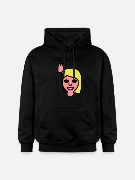 Emoji Greetings bye - Gildan Unisex Softstyle® Midweight Hoodie - black