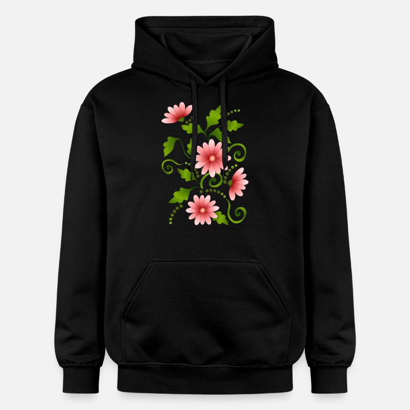 Fleur - Sweat à capuche Softstyle® Gildan Unisexe - noir