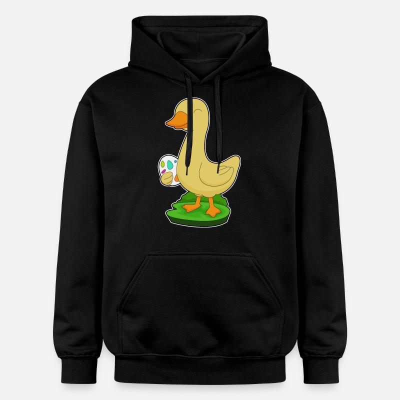 Duck Easter Easter Egg - Gildan Unisex Softstyle® Midweight Hoodie - black