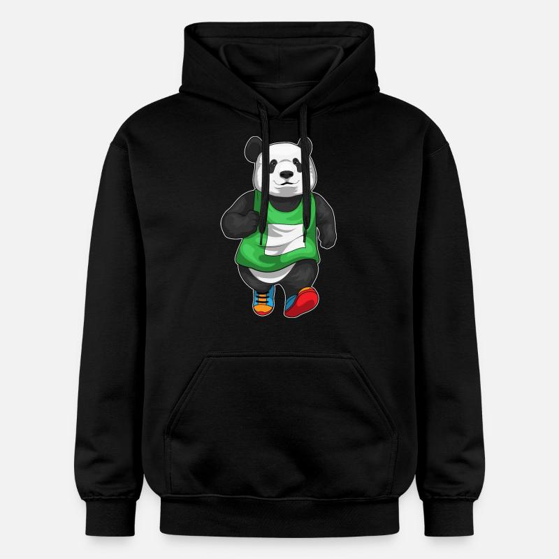 Panda Jogger Jogging Sport - Sweat à capuche Softstyle® Gildan Unisexe - noir