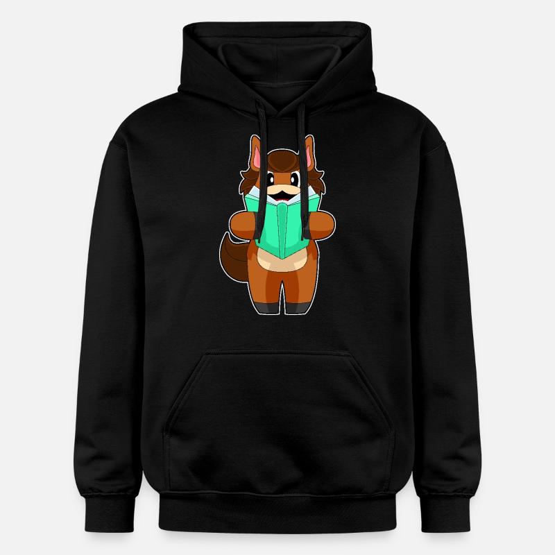 Pferd Buch - Gildan Unisex Softstyle® Midweight Hoodie - Schwarz