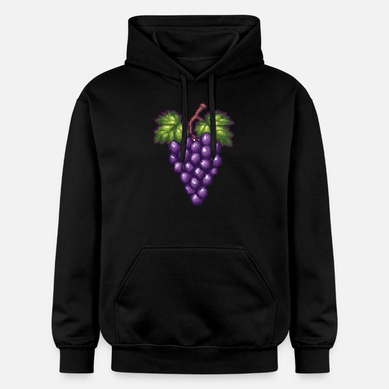Weintrauben Pixel - Gildan Unisex Softstyle® Midweight Hoodie - Schwarz