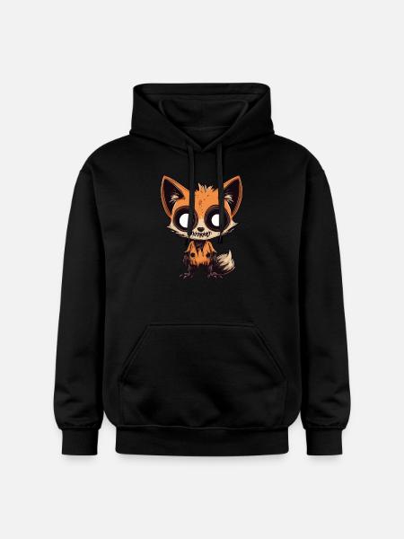 Fox Halloween Comic Funny - Gildan Unisex Softstyle® Midweight Hoodie - black