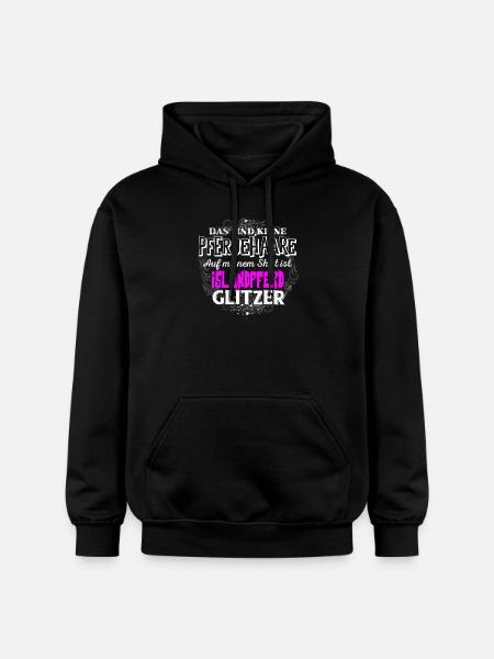 ISLANDPFERD - Glitzer - Gildan Unisex Softstyle® Midweight Hoodie - Schwarz