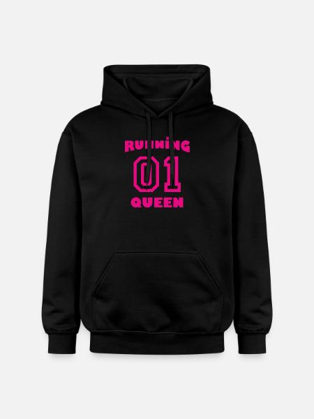 Running Queen - pink - Gildan Unisex Softstyle® Midweight Hoodie - Schwarz