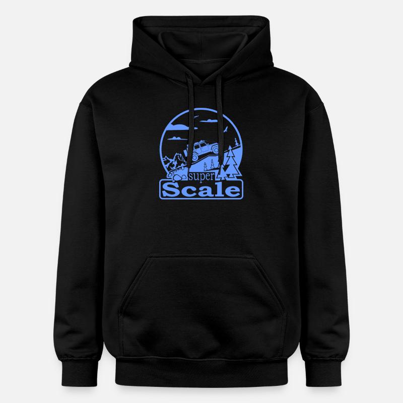 superScale Logo blau - Gildan Unisex Softstyle® Midweight Hoodie - Schwarz