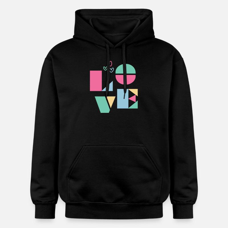 Amour pastel - Sweat à capuche Softstyle® Gildan Unisexe - noir