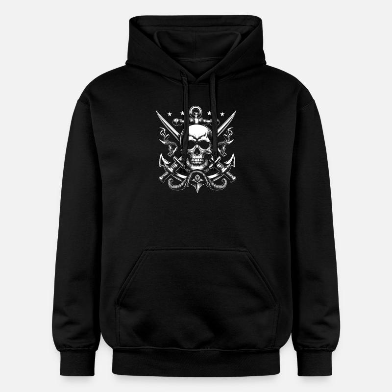 Crâne de pirate - Sweat à capuche Softstyle® Gildan Unisexe - noir