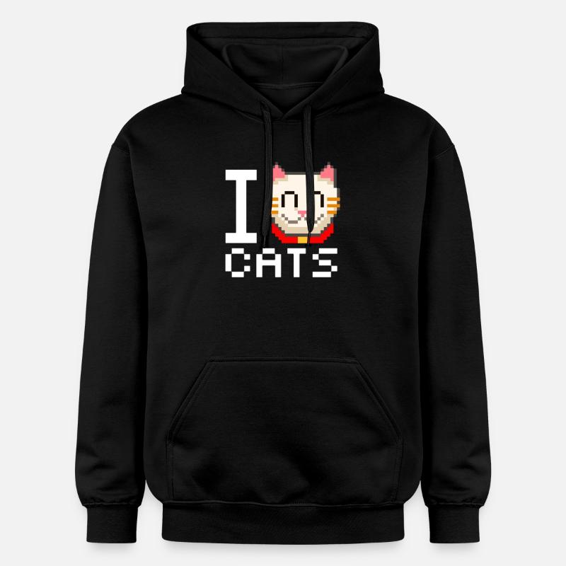 J'adore les chats - Sweat à capuche Softstyle® Gildan Unisexe - noir