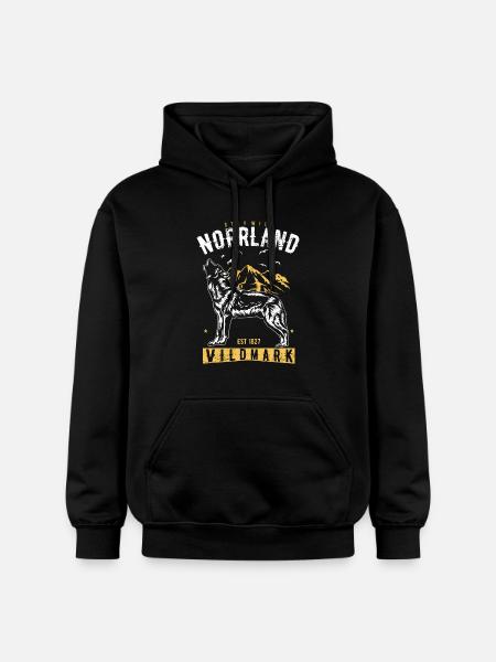 Stay Wild Norrland Vildmark - Gildan luvtröja unisex Softstyle® Midweight - svart
