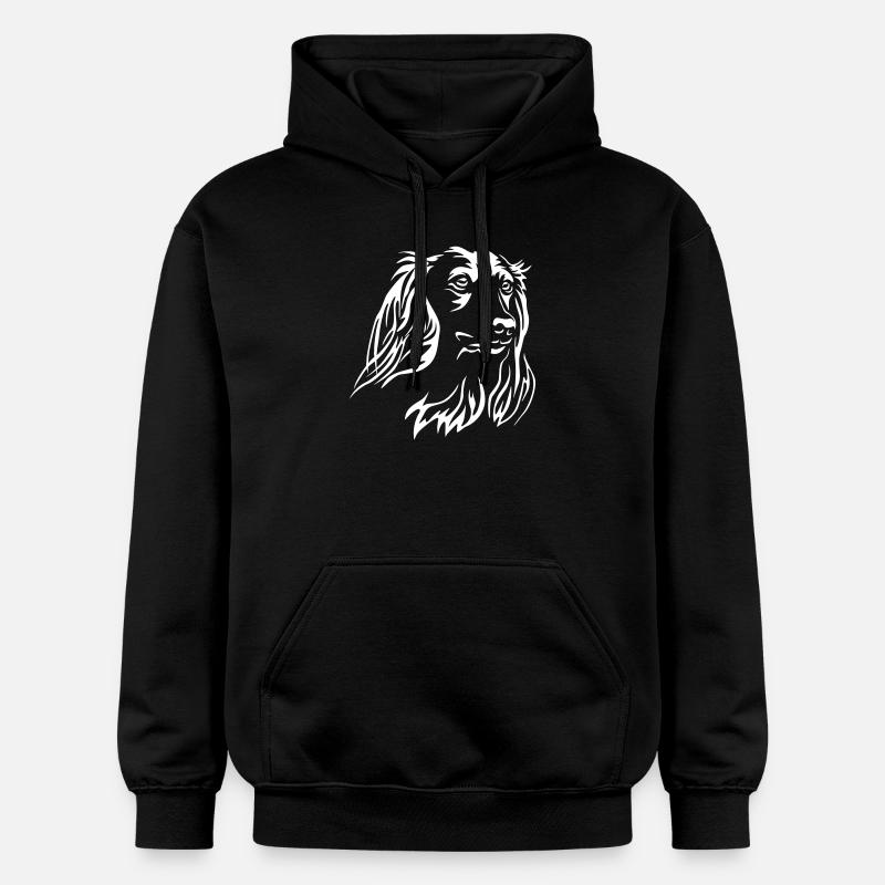 Tête de teckel « Black Edition » - Sweat à capuche Softstyle® Gildan Unisexe - noir