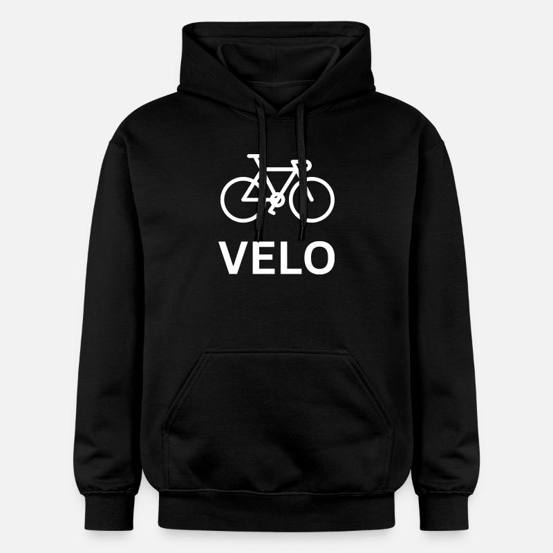 VELO - Vélo design blanc - Sweat à capuche Softstyle® Gildan Unisexe - noir