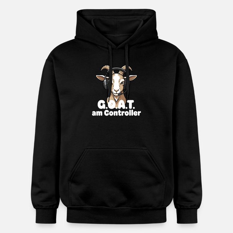 GOAT on the controller - Gildan Unisex Softstyle® Midweight Hoodie - black
