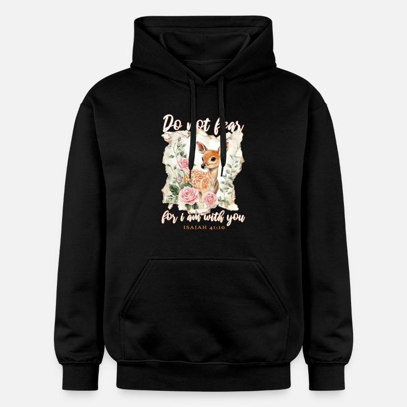 Versets bibliques de cerfs chrétiens - Sweat à capuche Softstyle® Gildan Unisexe - noir