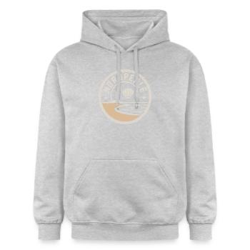 Nordperle Hamburg Nordsee Ostsee Norddeutsch Deern - Gildan Unisex Softstyle® Midweight Hoodie - Hellgrau meliert - Vorne - Liana (172cm) & Jaron (178cm)
