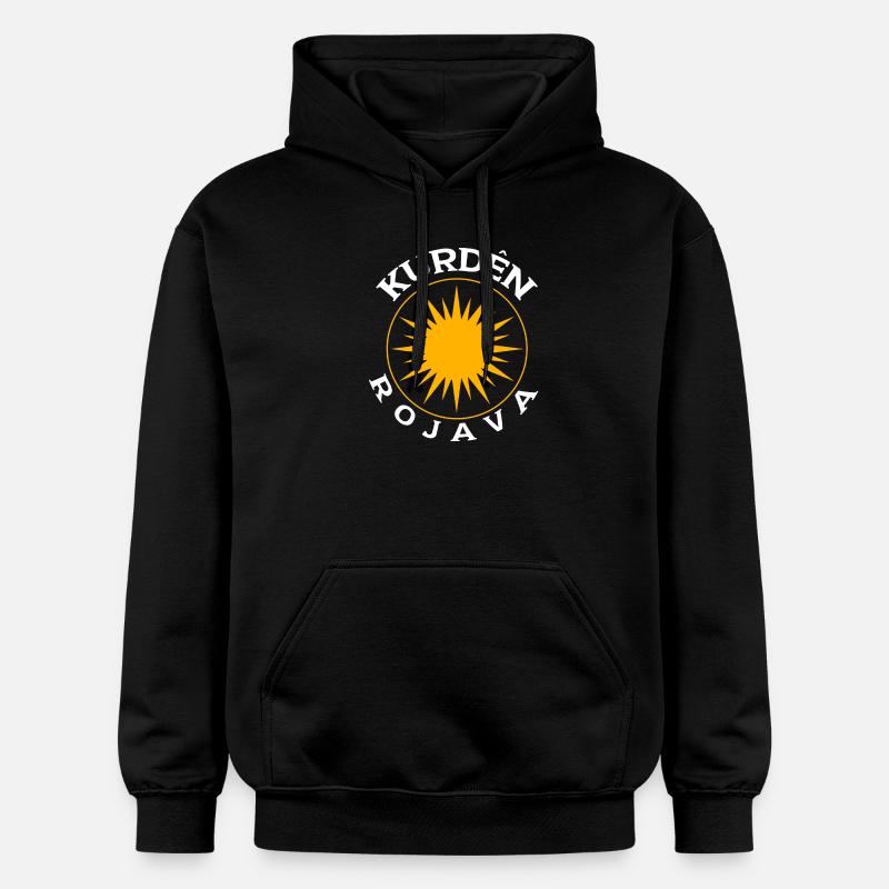 Kurden Rojava - Gildan Unisex Softstyle® Midweight Hoodie - Schwarz