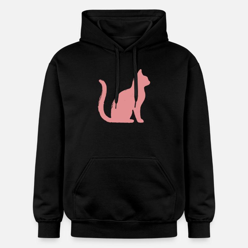 Contour du chat - Pastel - Sweat à capuche Softstyle® Gildan Unisexe - noir