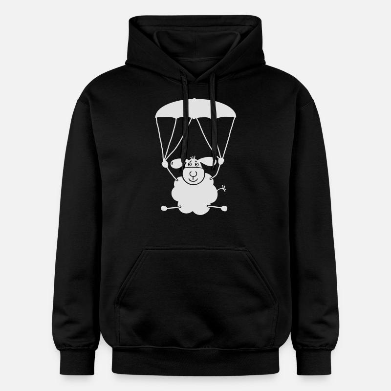 Moutons avec parachute - Sweat à capuche Softstyle® Gildan Unisexe - noir