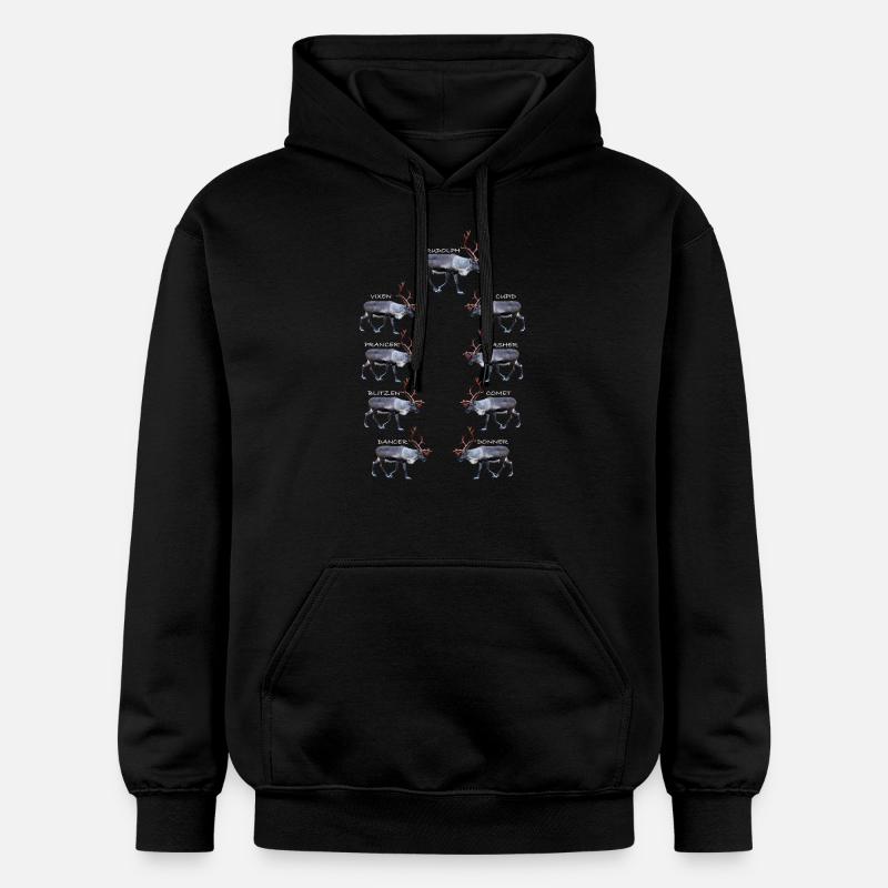 Collection de rennes givrés pour l’hiver - Sweat à capuche Softstyle® Gildan Unisexe - noir