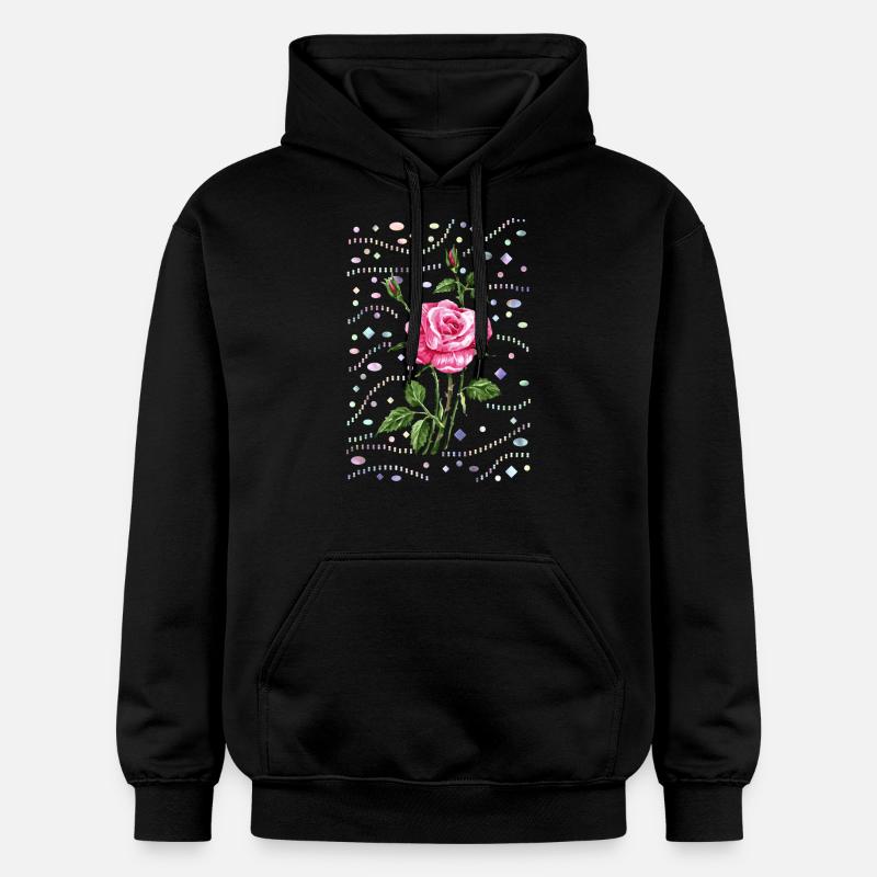 Fleur - Sweat à capuche Softstyle® Gildan Unisexe - noir