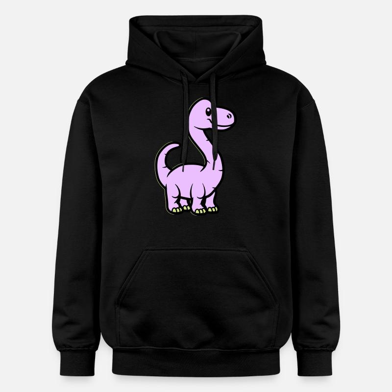 Dinosaurier Brontosaurus Comic - Gildan Unisex Softstyle® Midweight Hoodie - Schwarz