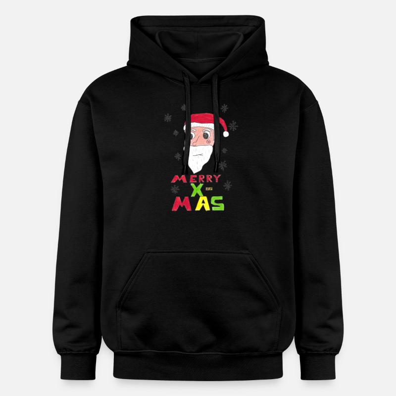 Père Noël Merry X-MAS - Sweat à capuche Softstyle® Gildan Unisexe - noir