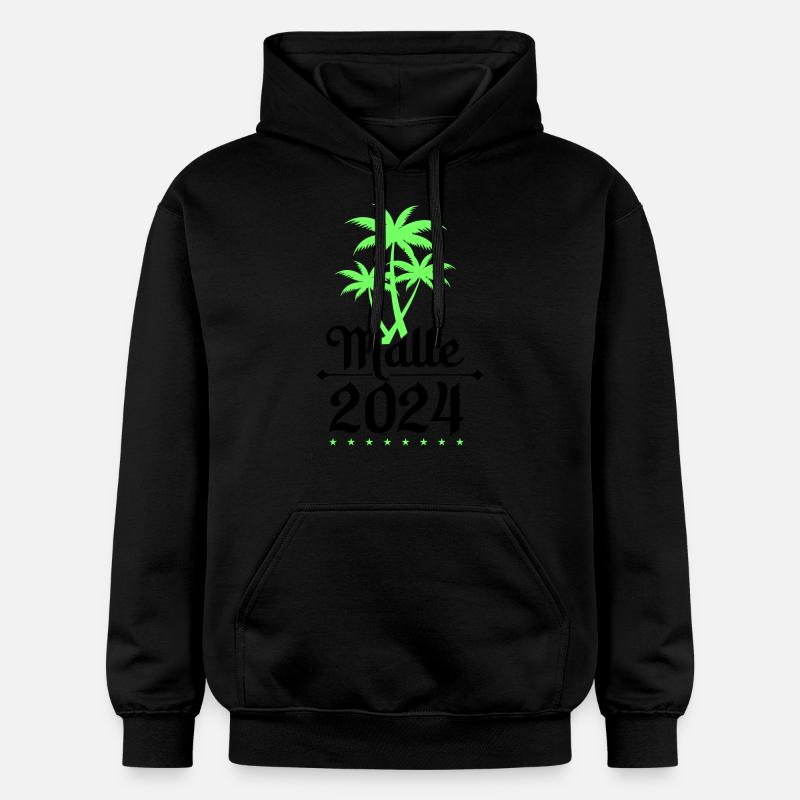 Malle 2024 Palmiers - Sweat à capuche Softstyle® Gildan Unisexe - noir