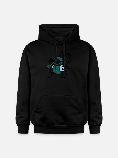 cool_fly_3c_white - Gildan Unisex Softstyle® Midweight Hoodie - black