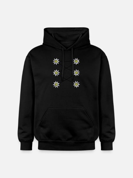 Edelweiss Dirndl - Gildan Unisex Softstyle® Midweight Hoodie - Schwarz