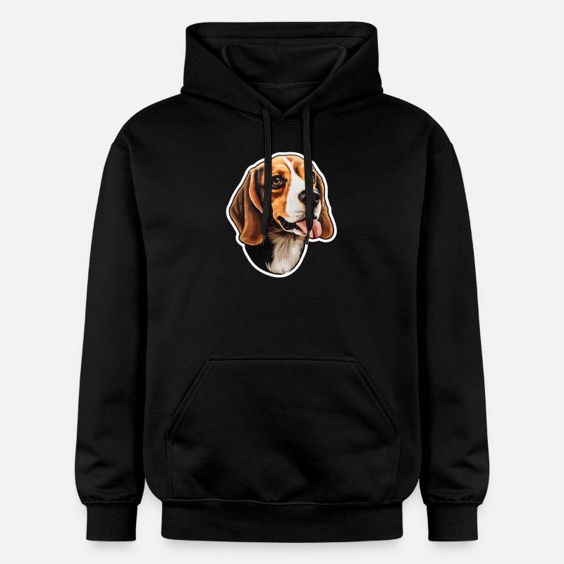 Tête de beagle - Sweat à capuche Softstyle® Gildan Unisexe - noir