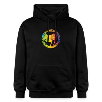 Siamo Tutti Antifascisti - Sweat à capuche Softstyle® Gildan Unisexe - noir - Devant - Marisol (170cm) & Nik (191cm)