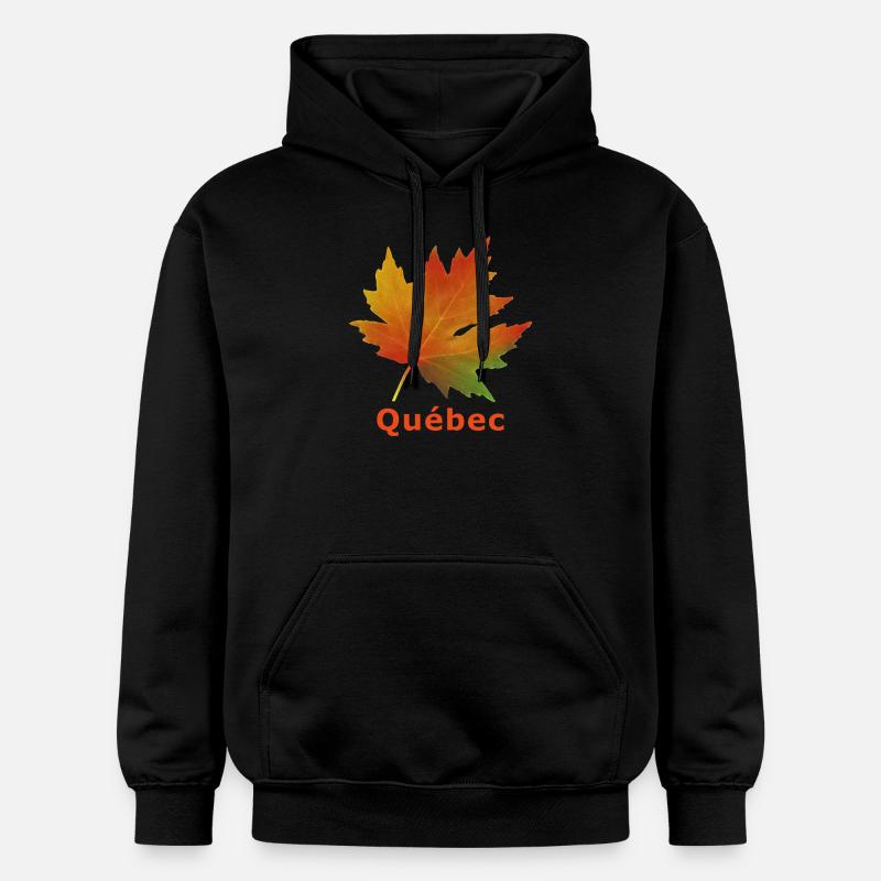 Québec feuille érable automne - Sweat à capuche Softstyle® Gildan Unisexe - noir