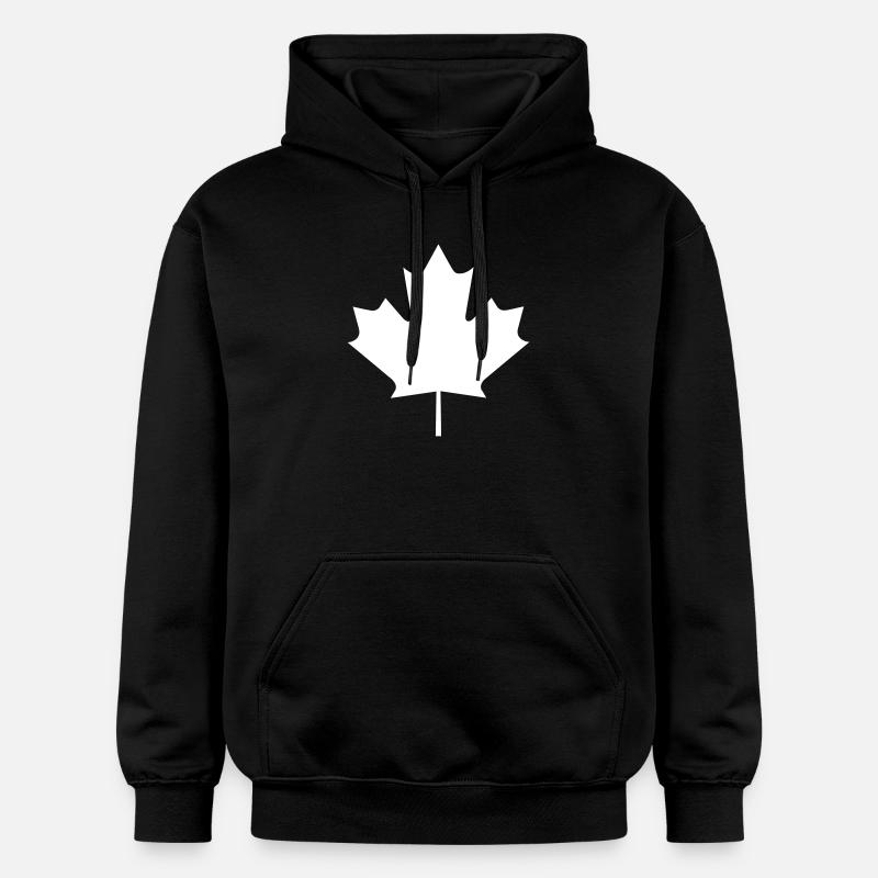 Une feuille d'érable - Sweat à capuche Softstyle® Gildan Unisexe - noir