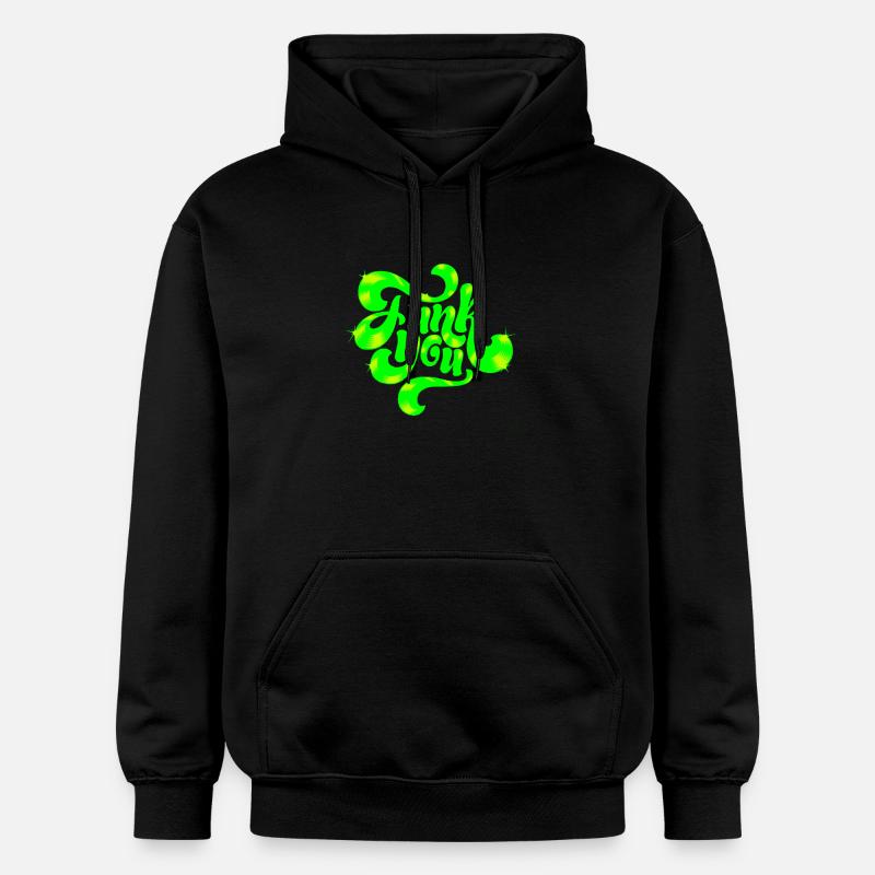 Conception de texte punk néon vert - Sweat à capuche Softstyle® Gildan Unisexe - noir