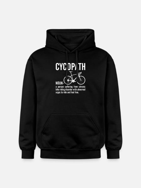 Cyclopath Bicycle Bold Quote Tee - Gildan Unisex Softstyle® Midweight Hoodie - Schwarz