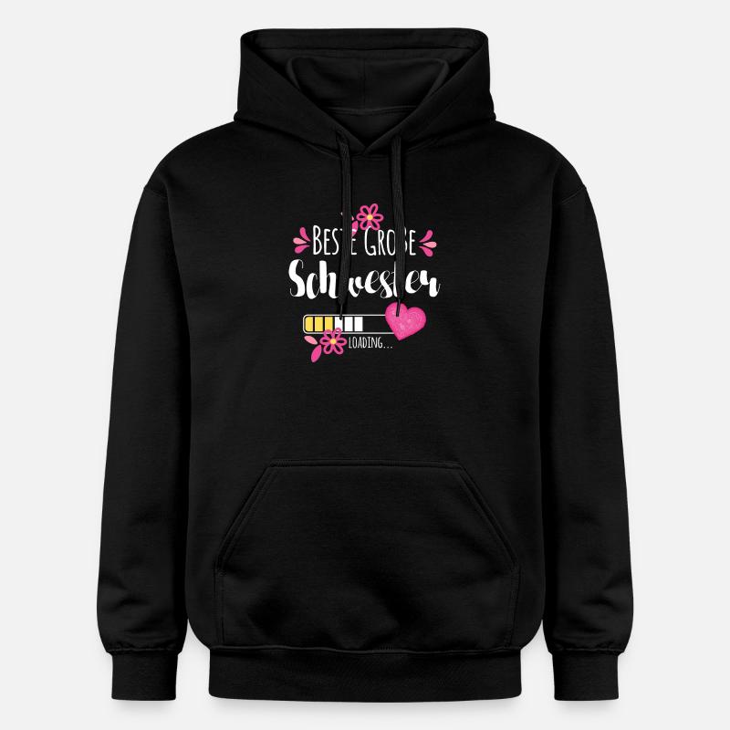 Beste Große Schwester Loading - Gildan Unisex Softstyle® Midweight Hoodie - Schwarz