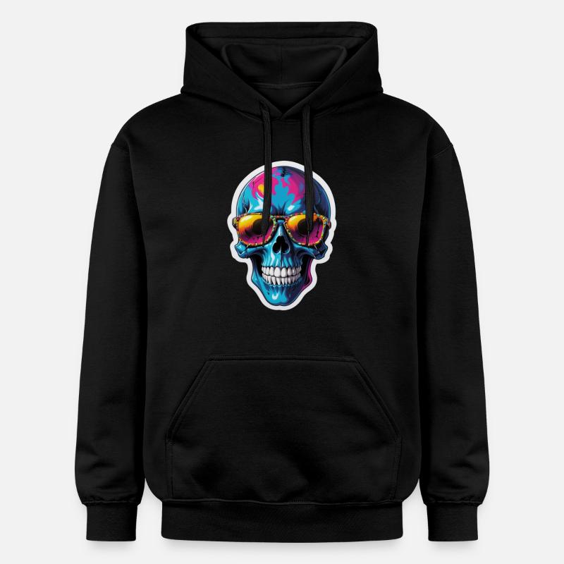 tête de mort - Sweat à capuche Softstyle® Gildan Unisexe - noir