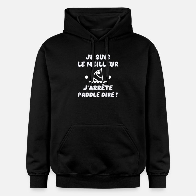 paddle, paddle board, paddle - Gildan Unisex Softstyle® Midweight Hoodie - black