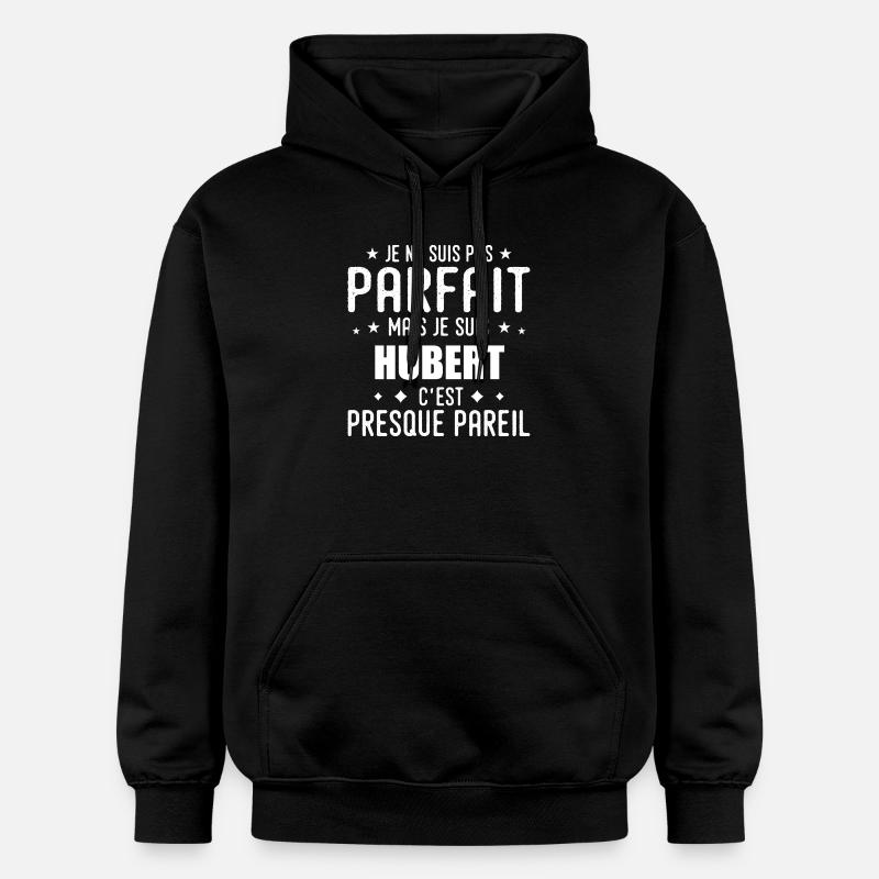 Hubert : authentique, imparfait, top, perfection - Sweat à capuche Softstyle® Gildan Unisexe - noir