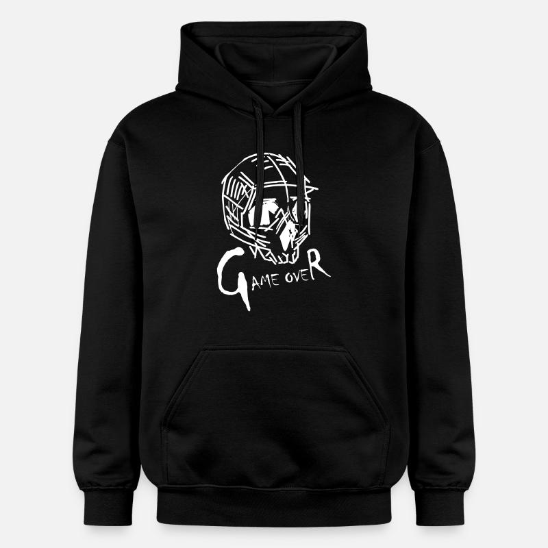 Game Over en blanc - Sweat à capuche Softstyle® Gildan Unisexe - noir