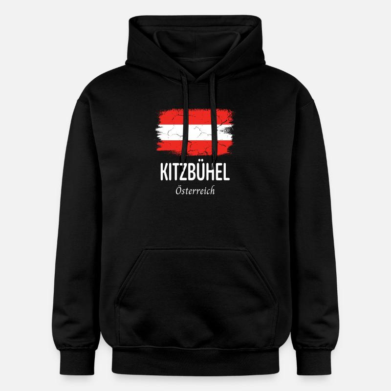 Kitzbühel - Sweat à capuche Softstyle® Gildan Unisexe - noir