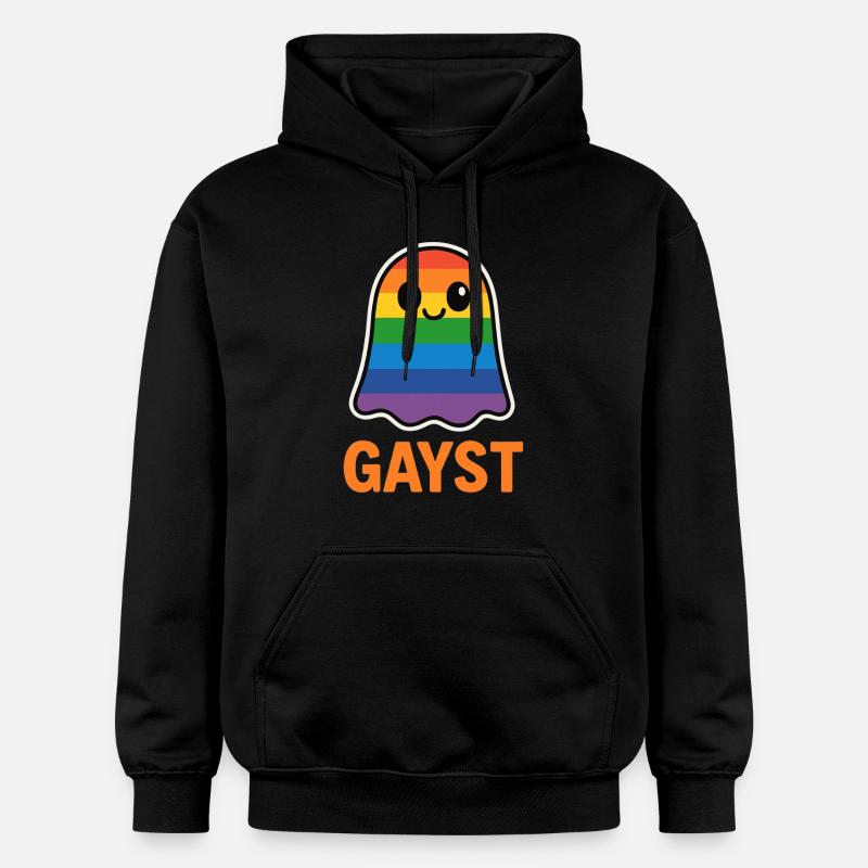 Costume d’Halloween Rainbow Ghost Pride - Sweat à capuche Softstyle® Gildan Unisexe - noir