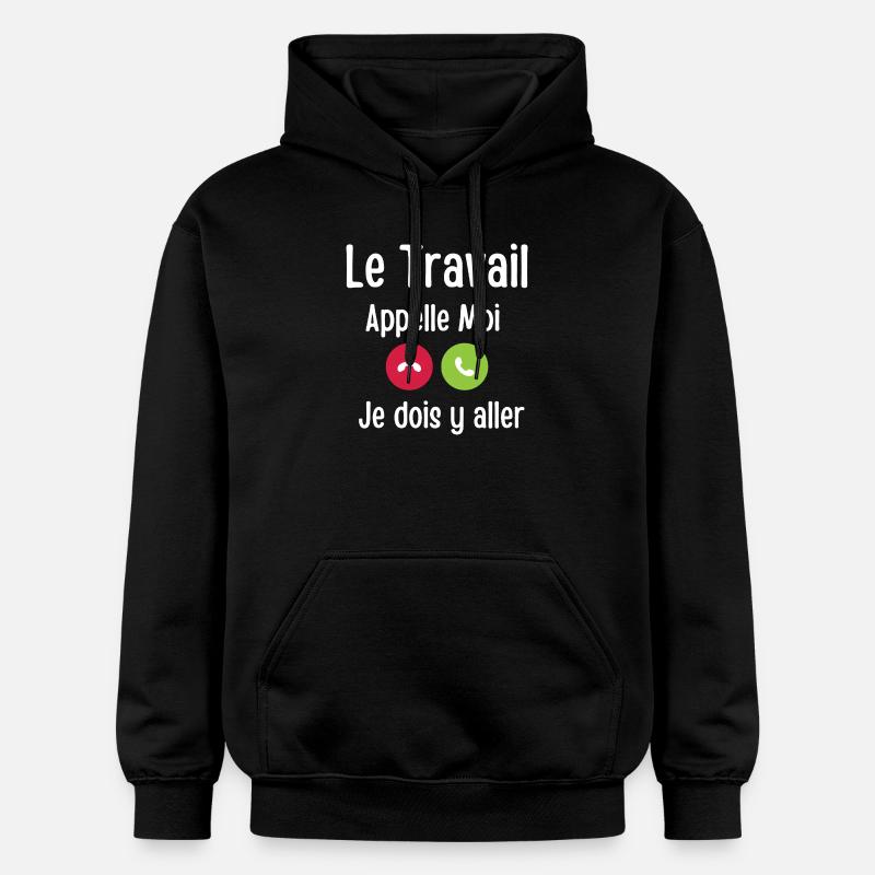 Le Travail Appelle Moi - Sweat à capuche Softstyle® Gildan Unisexe - noir