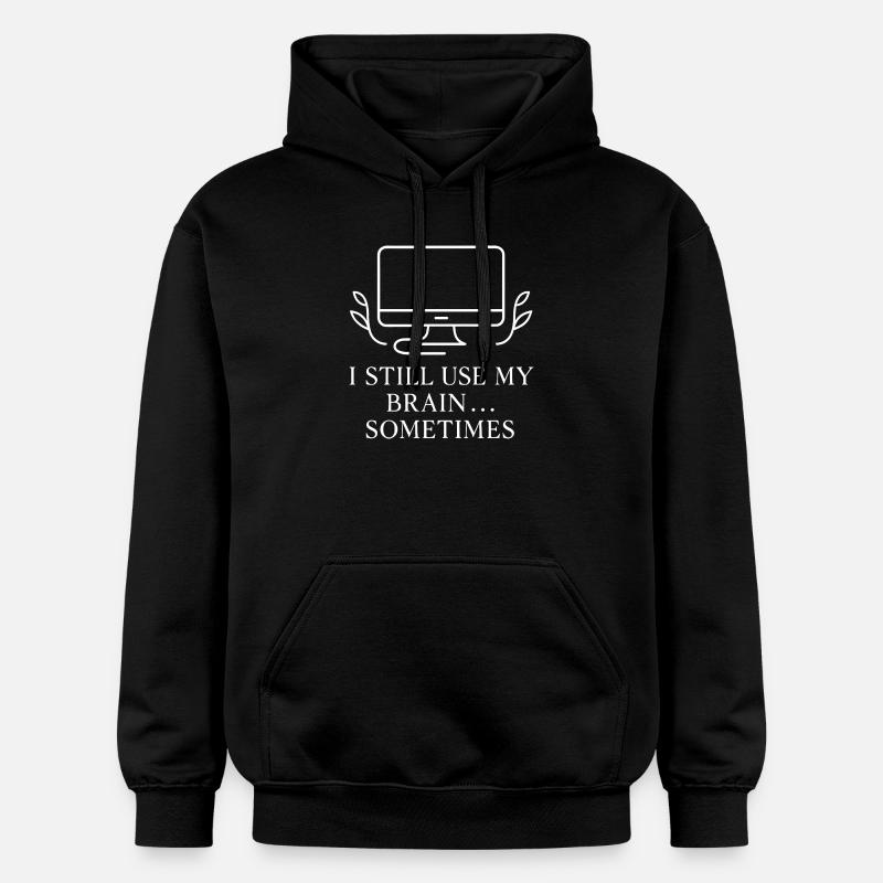 Utilisateur de cerveau parfois - Sweat à capuche Softstyle® Gildan Unisexe - noir