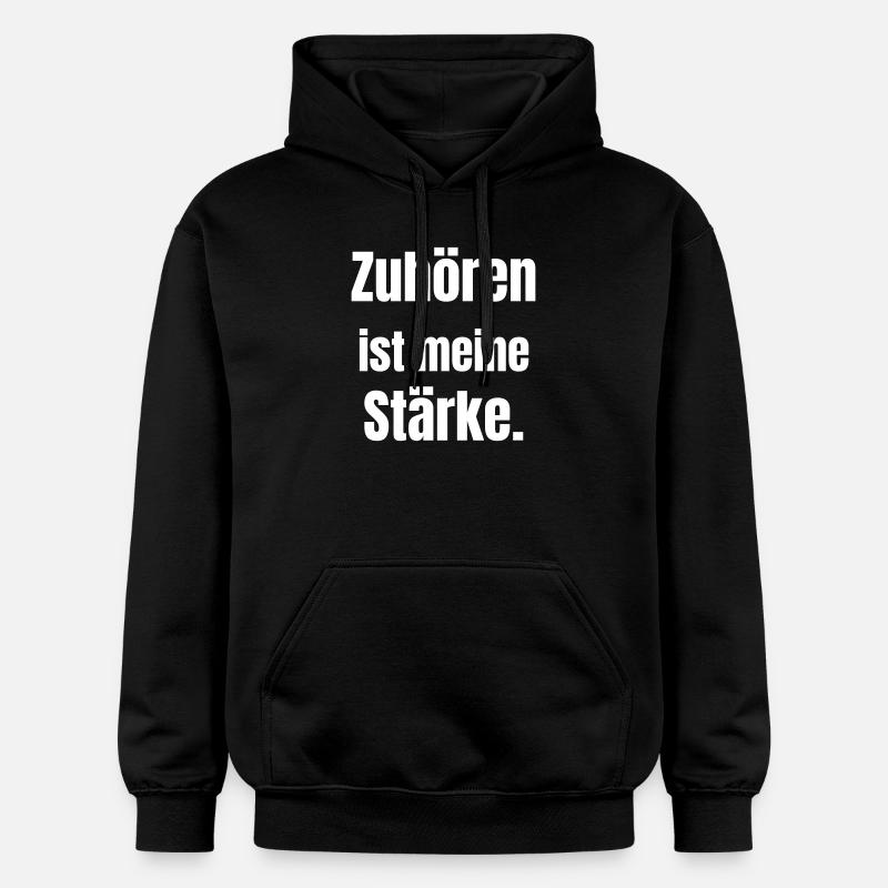 Écouter est ma force - Sweat à capuche Softstyle® Gildan Unisexe - noir