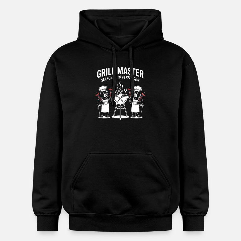 Duo Chef Ours Maître Grill - Sweat à capuche Softstyle® Gildan Unisexe - noir