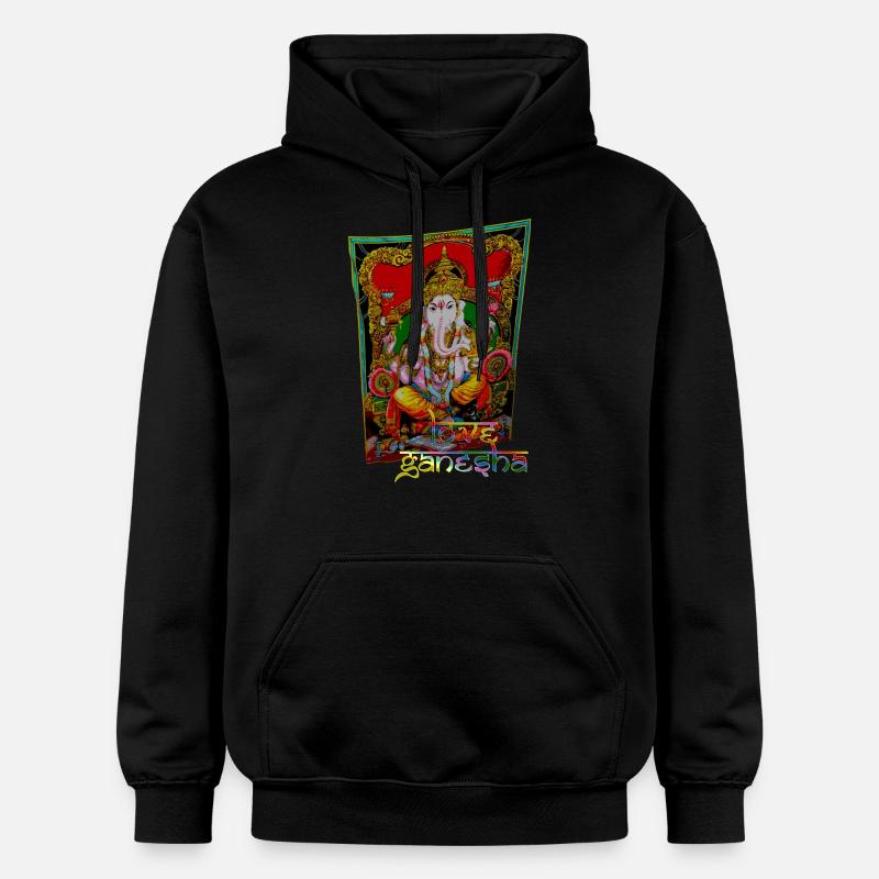 AMOUR GANESHA - Sweat à capuche Softstyle® Gildan Unisexe - noir