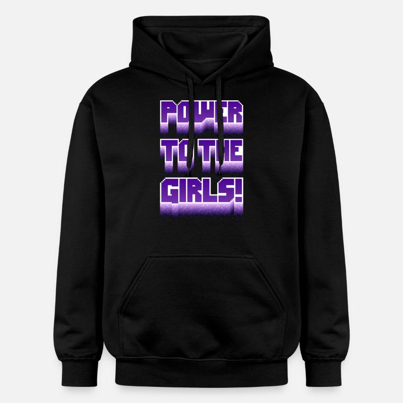 Le pouvoir aux filles - Sweat à capuche Softstyle® Gildan Unisexe - noir