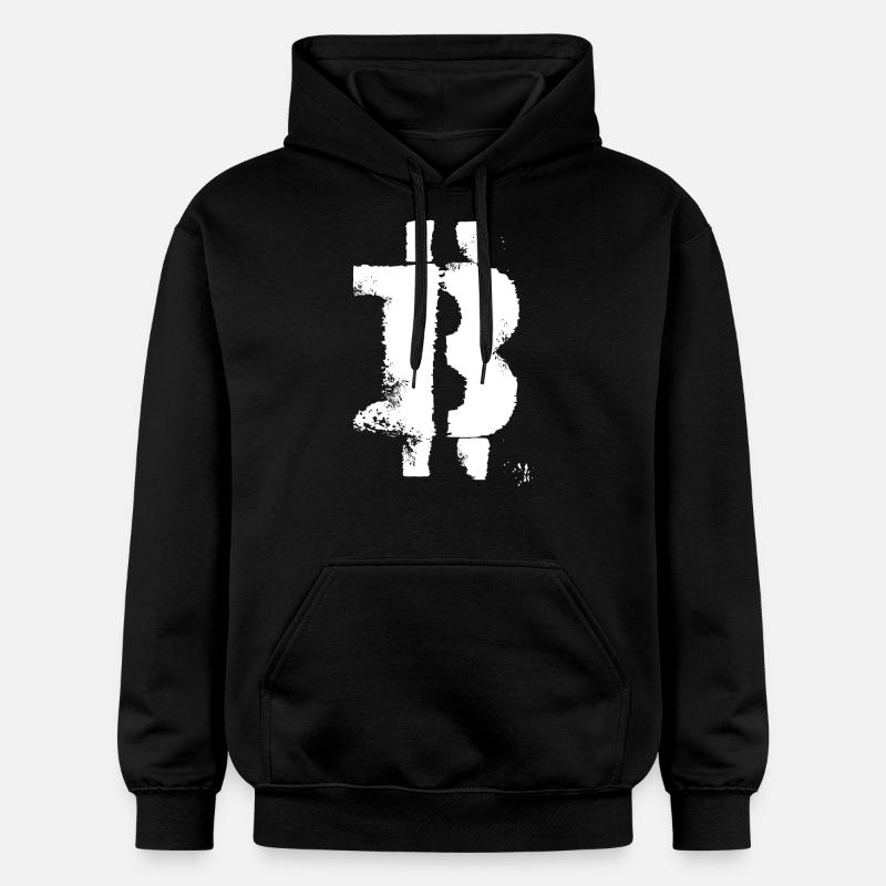 B comme Bitcoin Blanc - Sweat à capuche Softstyle® Gildan Unisexe - noir